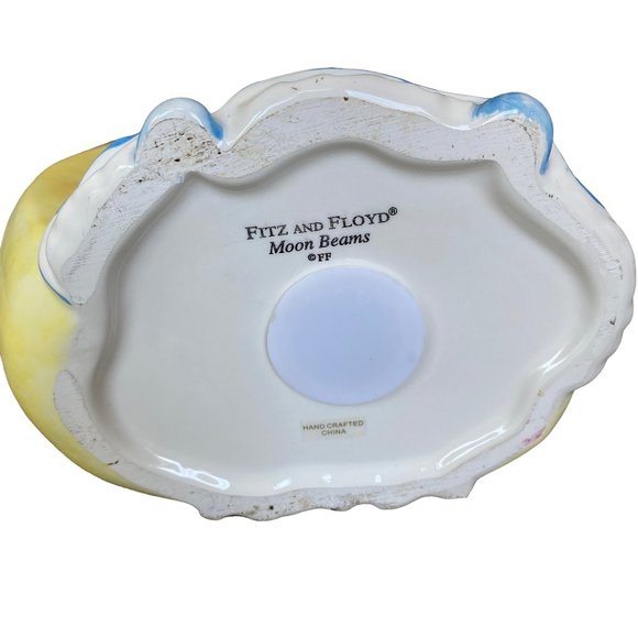 Vintage Fitz And Floyd Moon Beams Ceramic Bank Celestial Girl Red Head Coin Bank - Picture 9 of 12